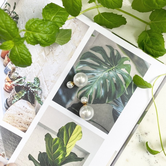 "Penelope" Earrings || White Pearl Statement - Picture 2 of 11